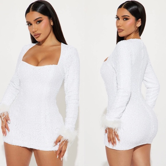 Fashion Nova Dresses & Skirts - 🎉 HP! 🎉 Snowflake Sequin Mini Dress ❄️